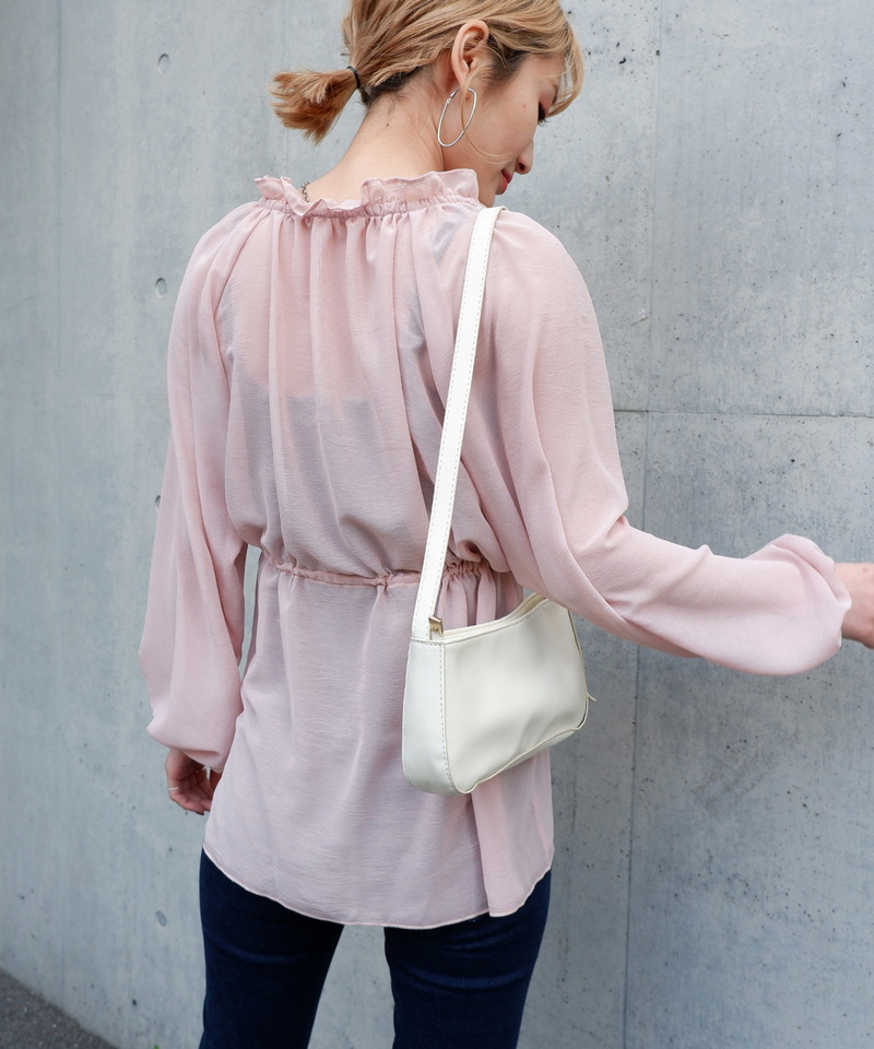 フリルカラーブラウス 詳細画像 ピンク 3
