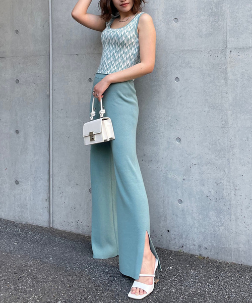 ジャガードニットセットアップ 詳細画像