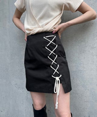 レースアップミニスカート