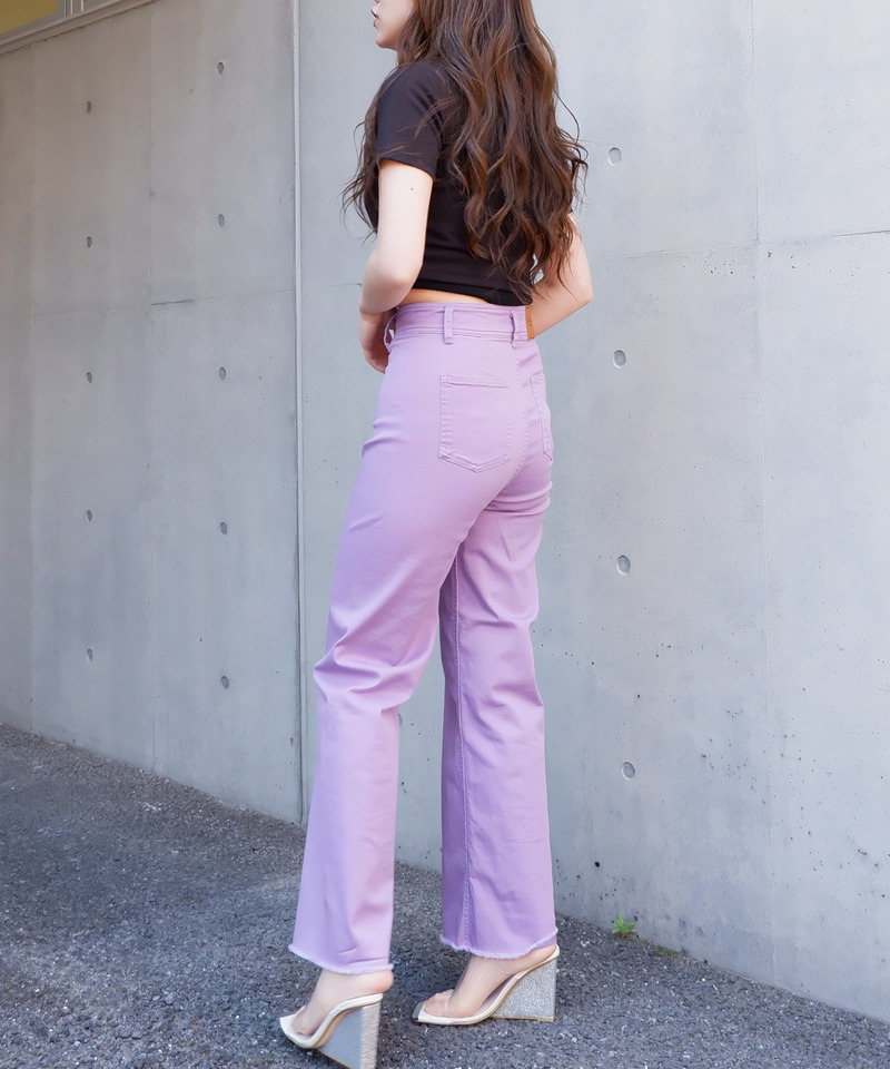 カットオフストレッチパンツ 詳細画像 パープル 2