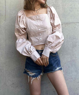 ダブルパフスリーブブラウス