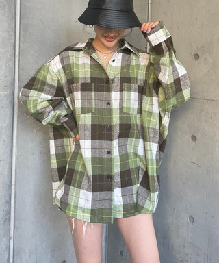 チェックオーバーシャツ