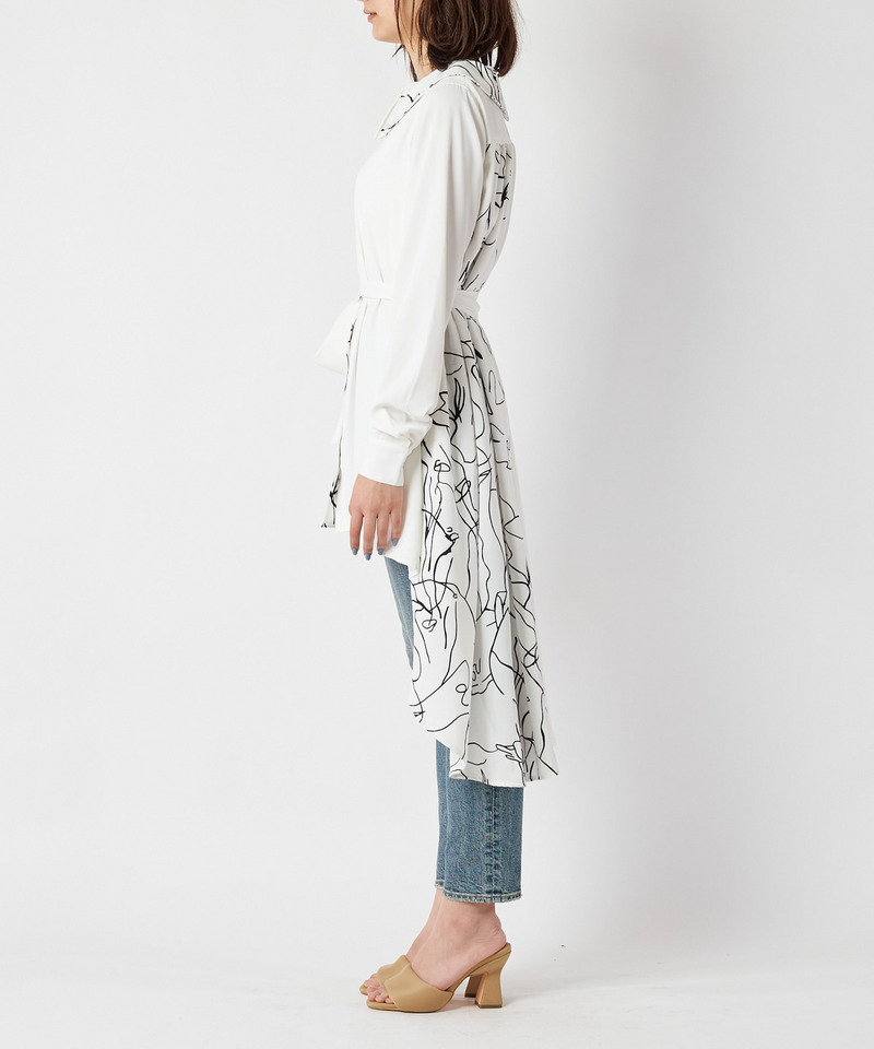 バイカラーヘムブラウス 詳細画像 オフホワイト 4