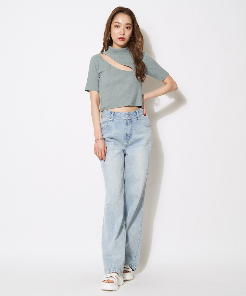 プチハイアシメリブトップス 詳細画像 ブルー 2