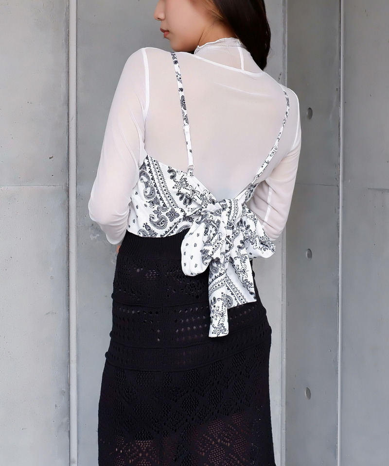 シアートップス&times;バックリボンビスチェ 詳細画像 オフホワイト 1