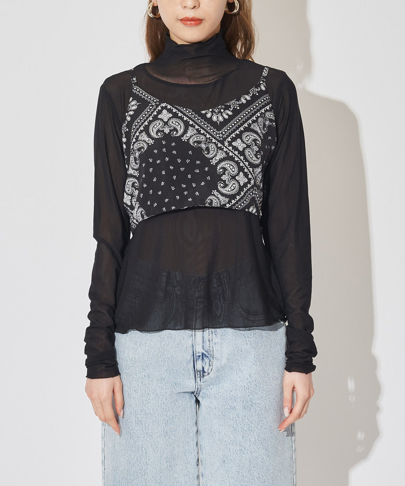 シアートップス&times;バックリボンビスチェ 詳細画像 ブラック 7