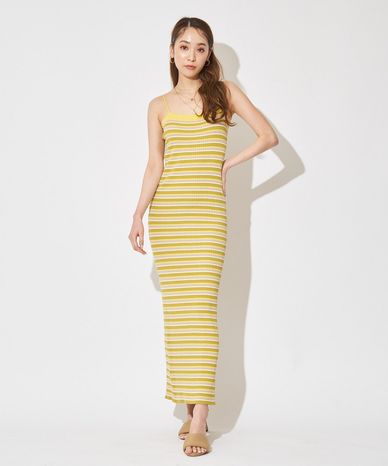 アンサンブルニットキャミワンピース 詳細画像 ボーダー 4