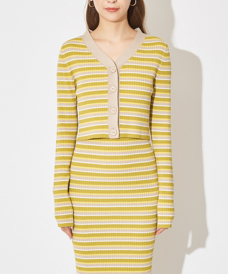 アンサンブルニットキャミワンピース 詳細画像 ボーダー 5