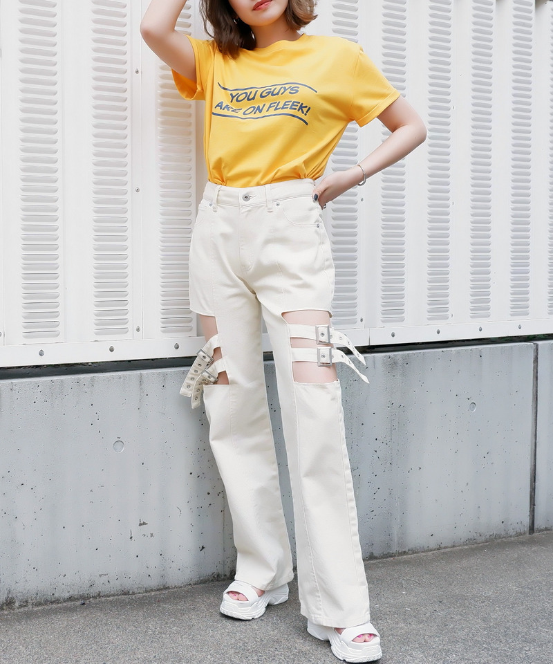 ロールアップロゴTシャツ 詳細画像 イエロー 2