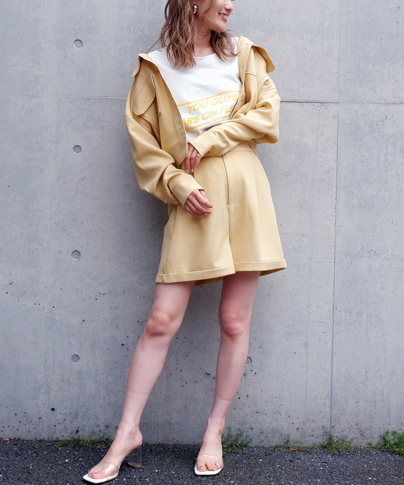 メランジショートジャケット 詳細画像 イエロー 2