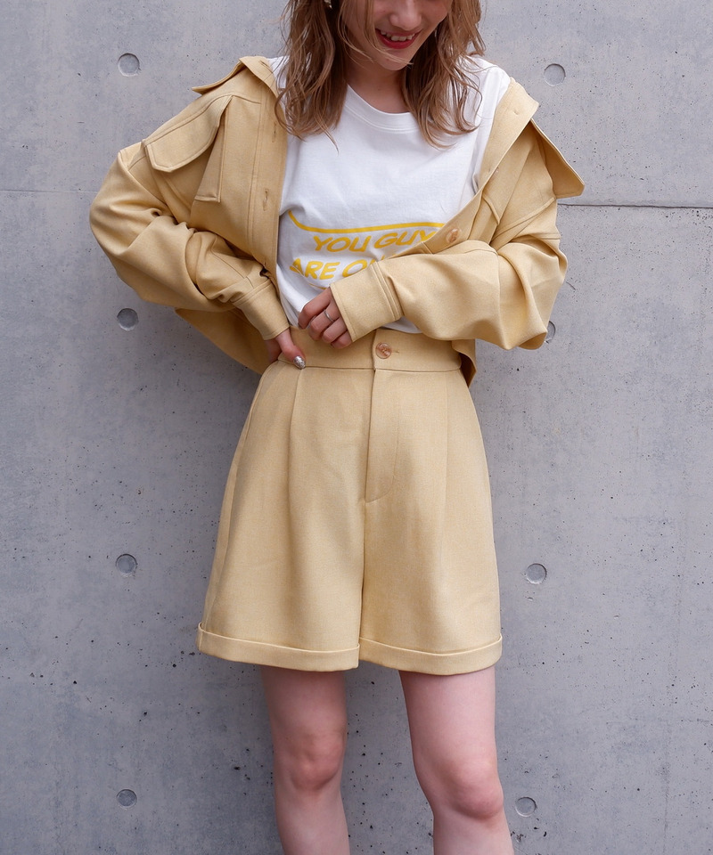 メランジショートジャケット 詳細画像 イエロー 3