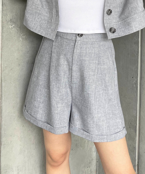 メランジショートパンツ 詳細画像