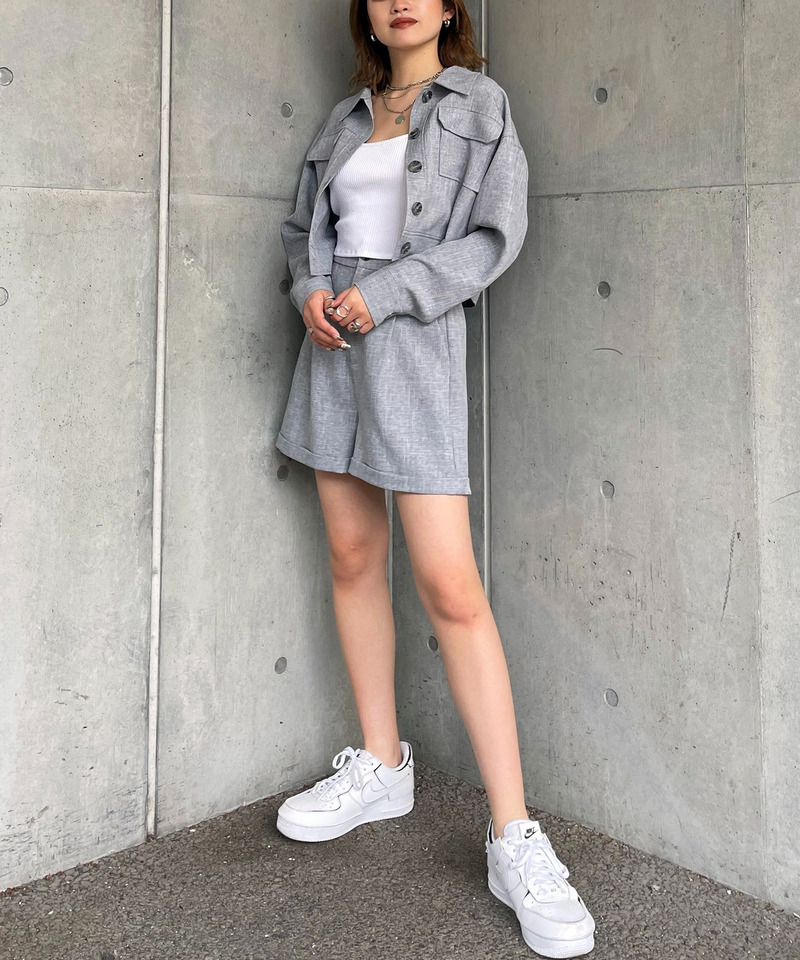 メランジショートパンツ 詳細画像 グレー 3