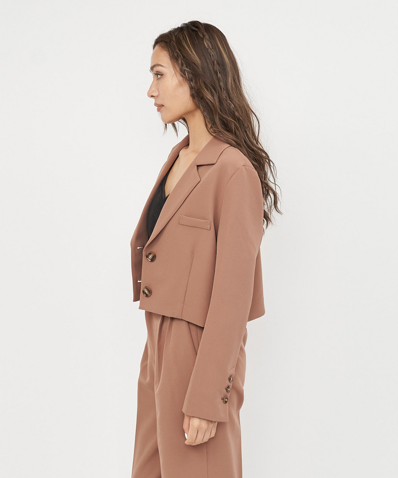 テーラーショートジャケット 詳細画像 ブラウン 3