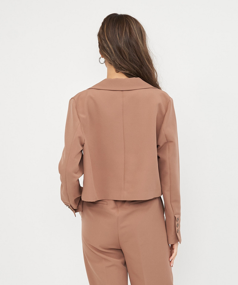 テーラーショートジャケット 詳細画像 ブラウン 4