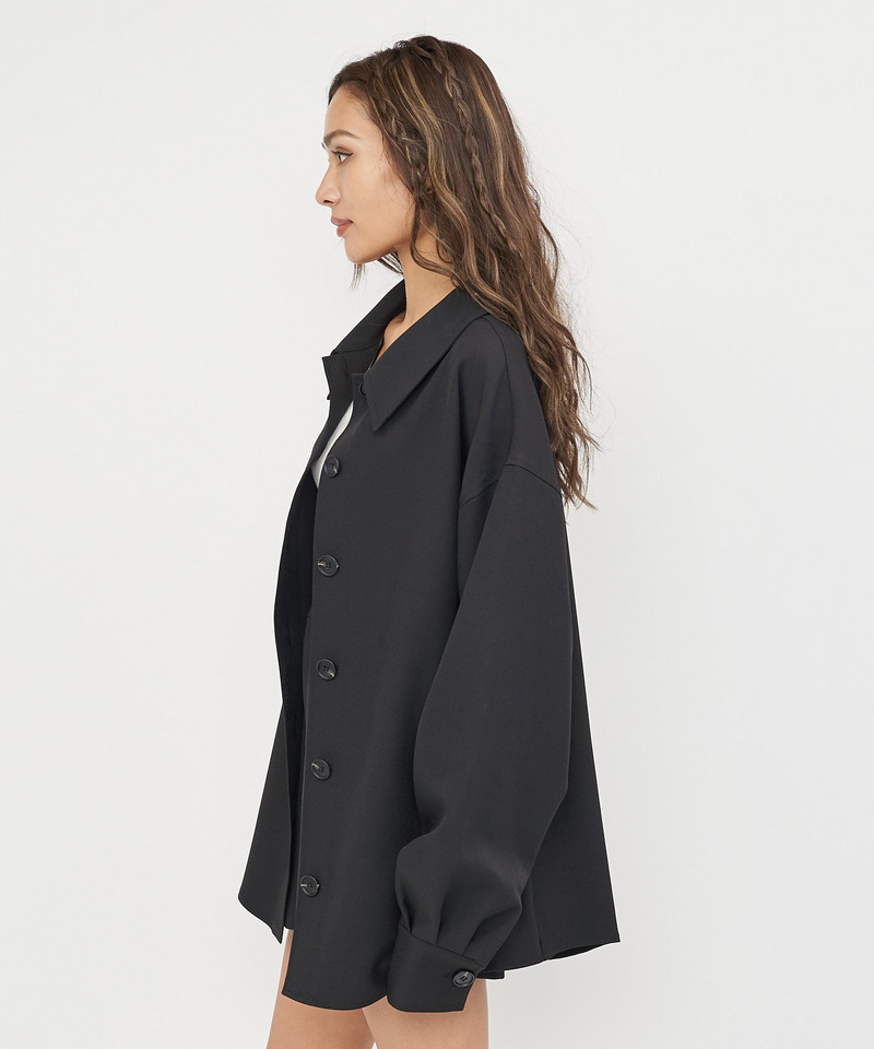 メランジオーバーシャツジャケット 詳細画像 ブラック 5