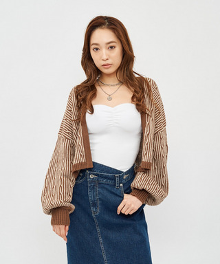 配色ショートボレロ