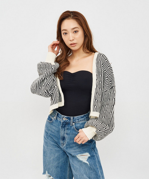 配色ショートボレロ 詳細画像