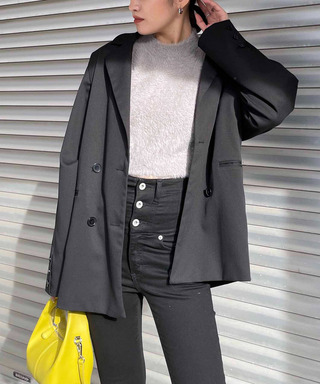 2wayダブルボタンルーズジャケット