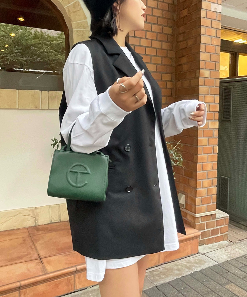 2wayダブルボタンルーズジャケット 詳細画像 ブラック 4