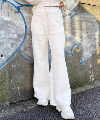 キルティングフレアパンツ