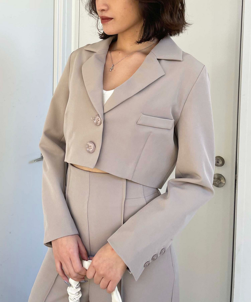 テーラーショートジャケット 詳細画像 ベージュ 4