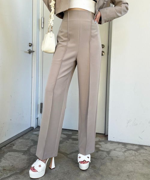 ピンタックベーシックパンツ 詳細画像