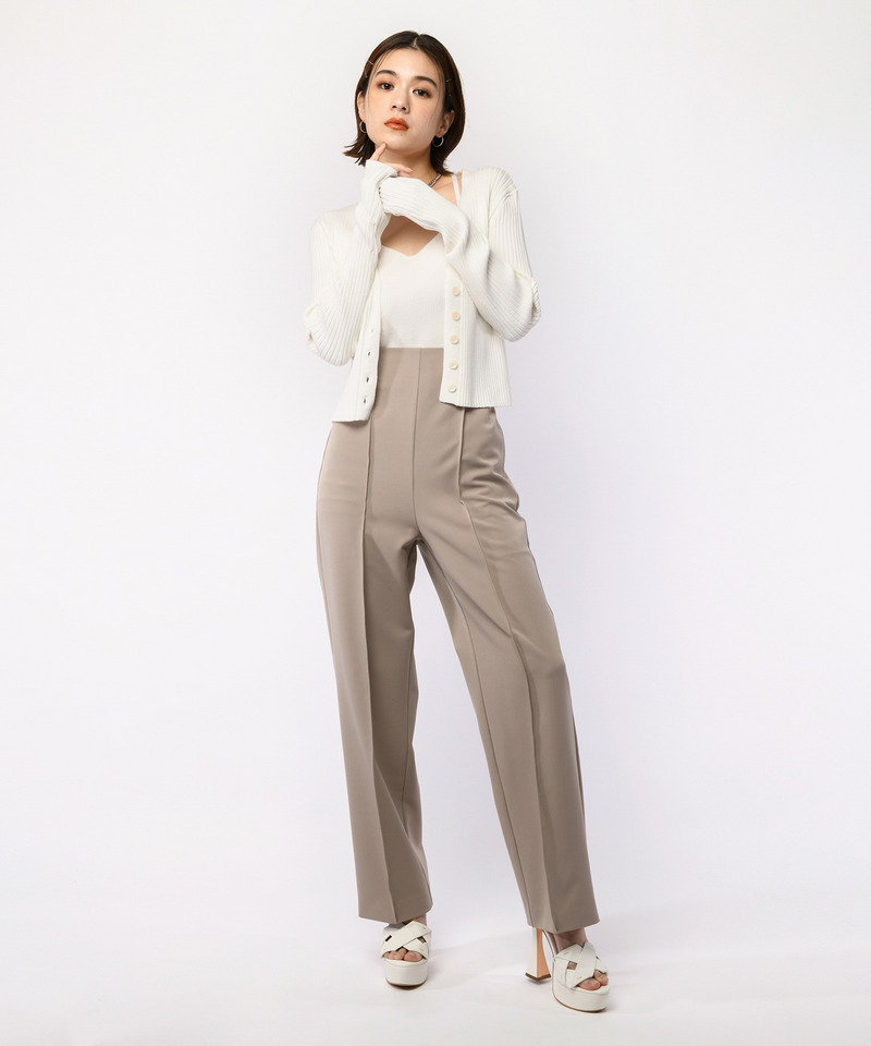 ピンタックベーシックパンツ 詳細画像 ベージュ 3