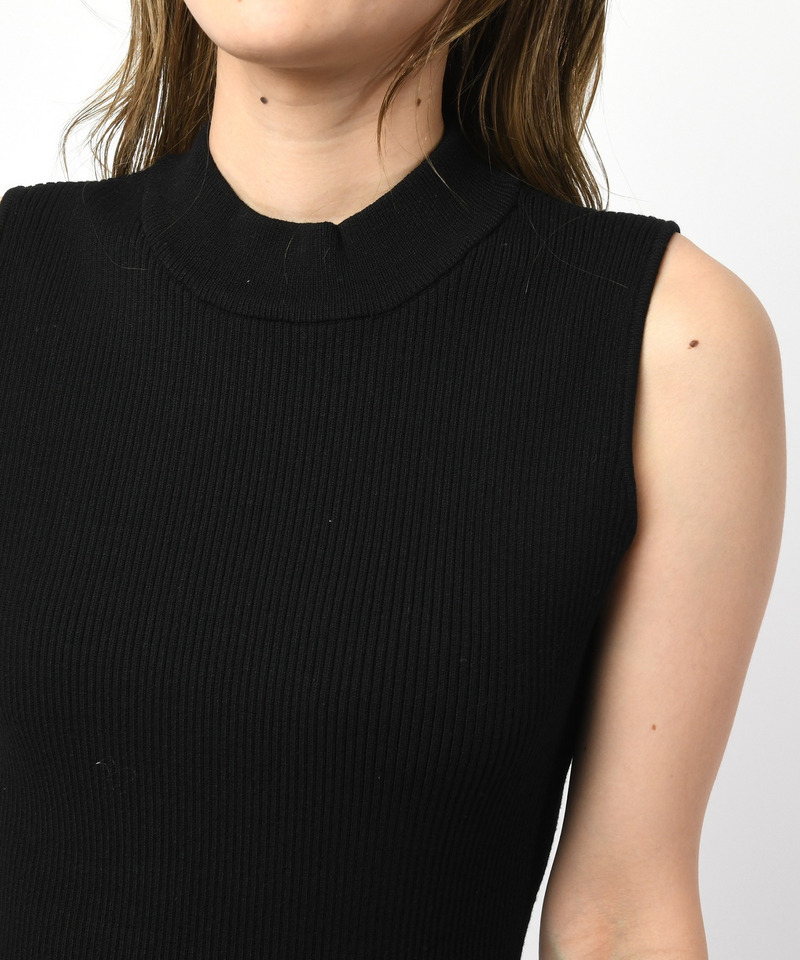 プチハイノースリーブニットワンピース 詳細画像 オレンジ 7