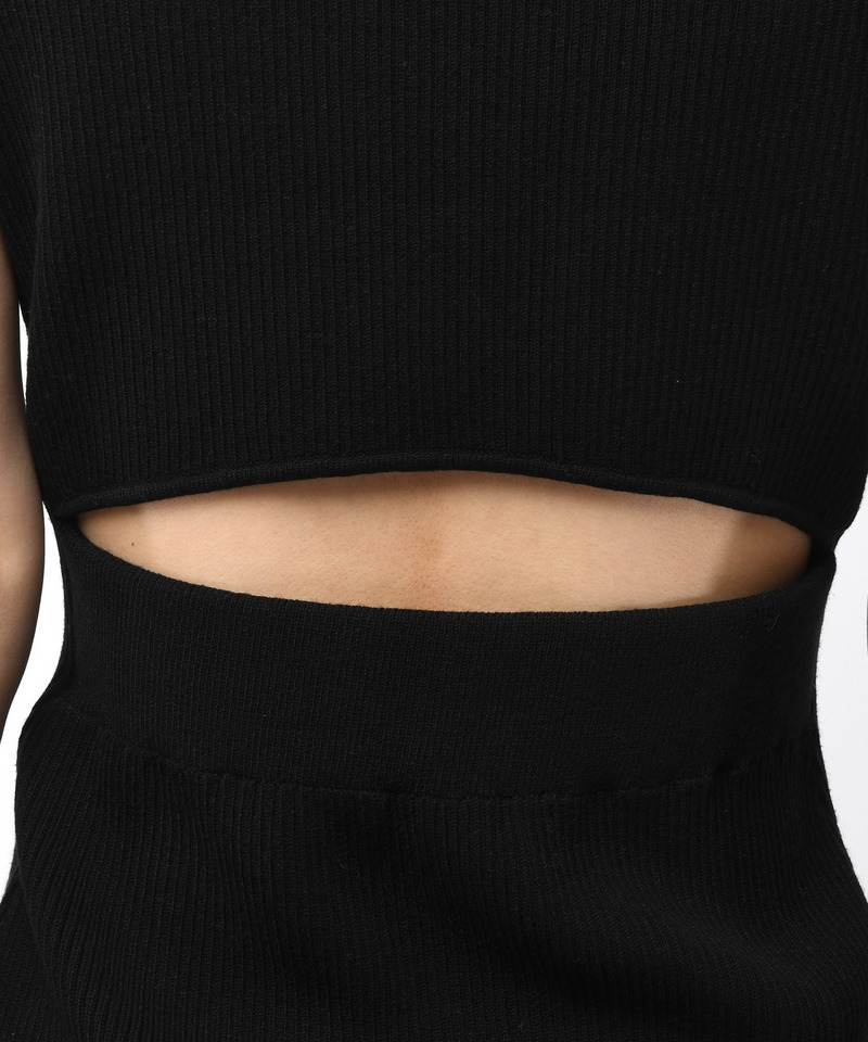 プチハイノースリーブニットワンピース 詳細画像 オレンジ 8