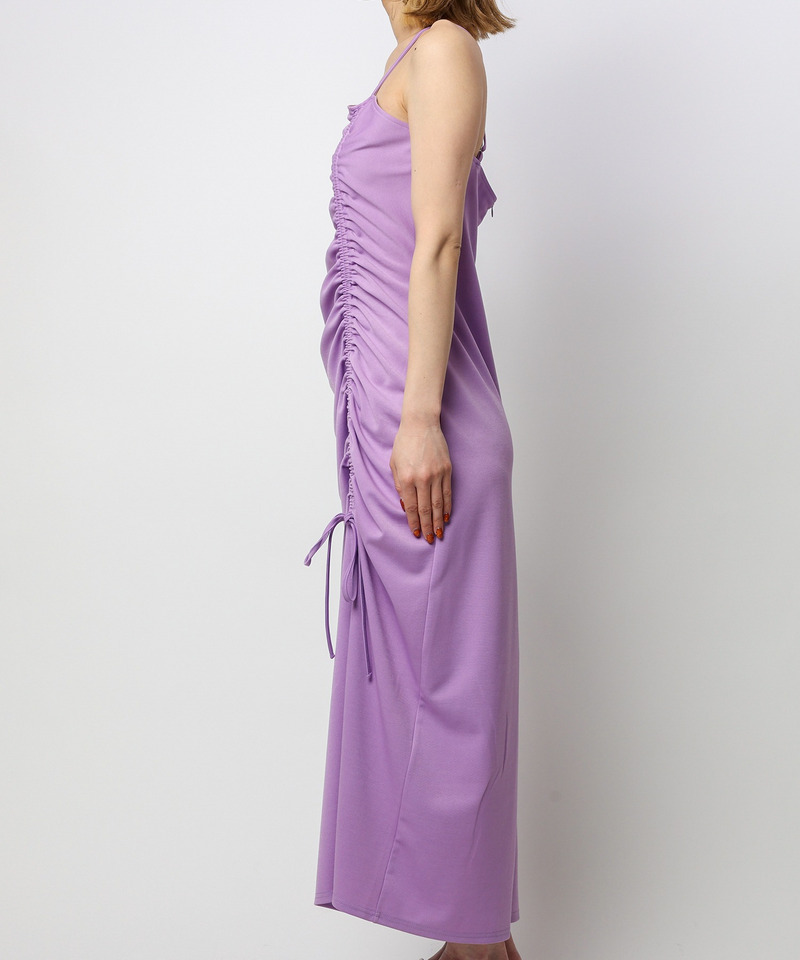 ギャザーマキシキャミワンピース 詳細画像 パープル 5