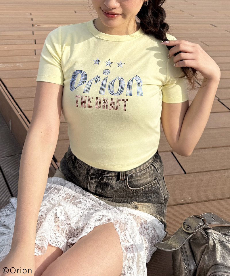【Orion/オリオン】ラインストーンちびTシャツ 詳細画像 イエロー 10