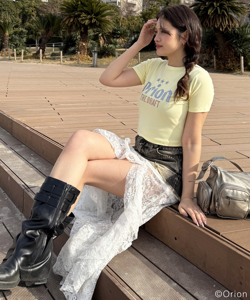 【Orion/オリオン】ラインストーンちびTシャツ 詳細画像 イエロー 9