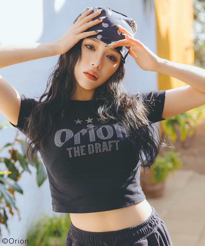 【Orion/オリオン】ラインストーンちびTシャツ 詳細画像 ブラック 1