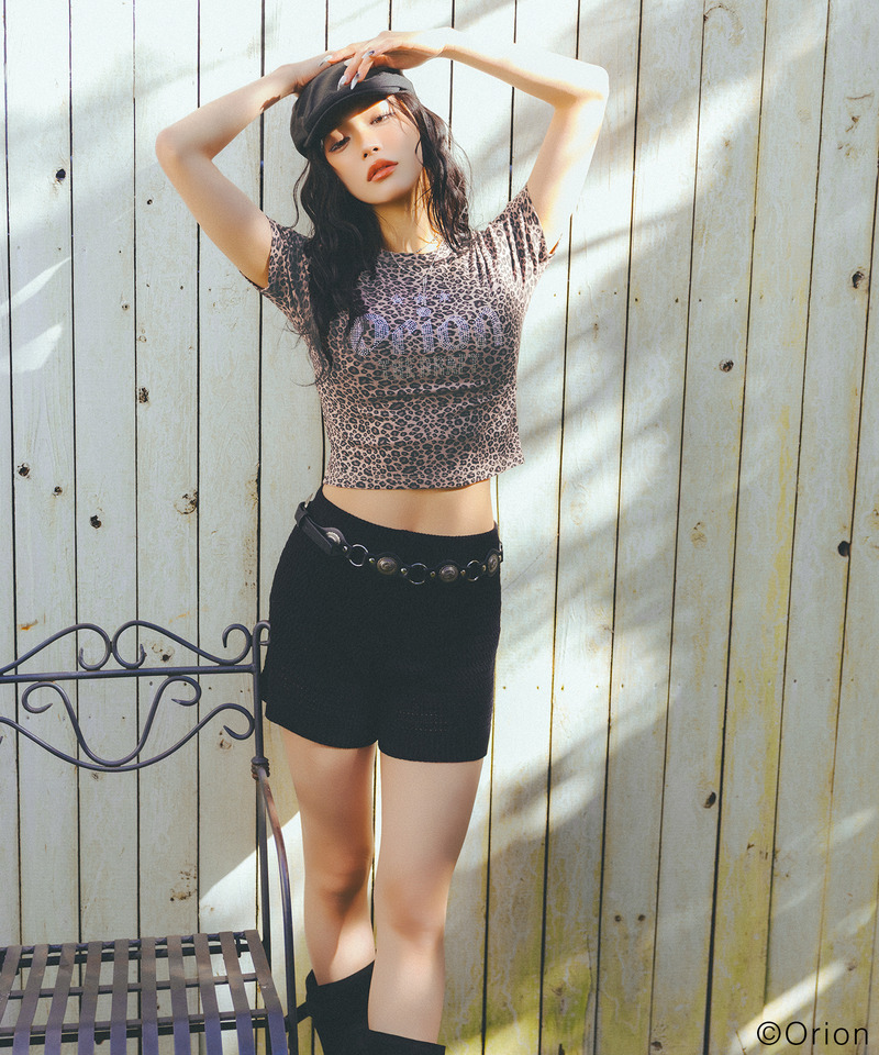 【Orion/オリオン】ラインストーンちびTシャツ 詳細画像 レオパード 2