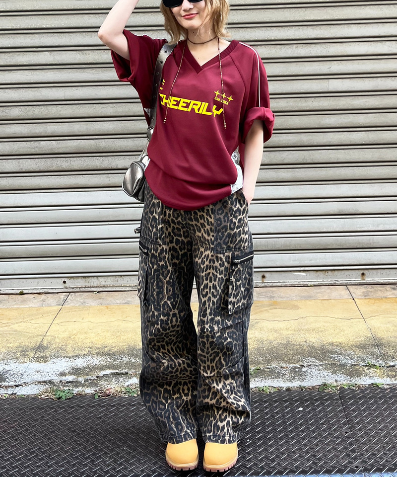 レースドッキングゲーミングTシャツ 詳細画像 ボルドー 3