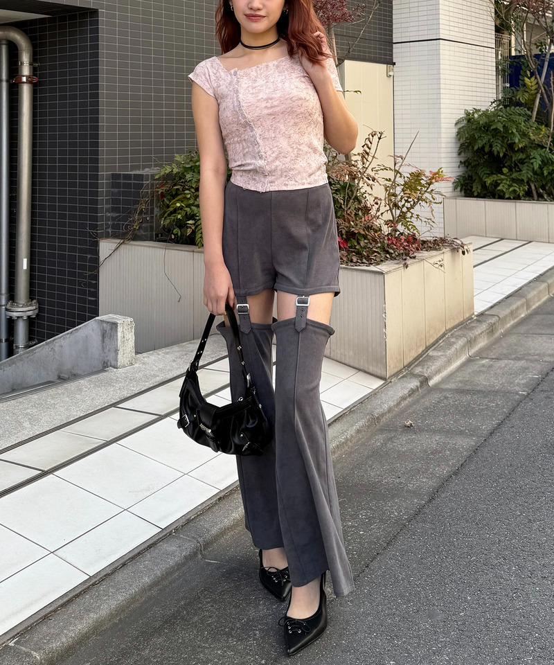 ガーターベルトパンツ 詳細画像 グレー 3