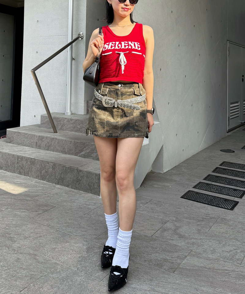 SELENEリボンノースリニット 詳細画像 レッド 5