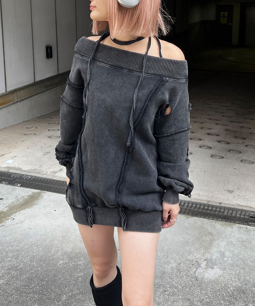 チョーカーピグメントオーバーチュニック｜SPIRALGIRL スパイラル