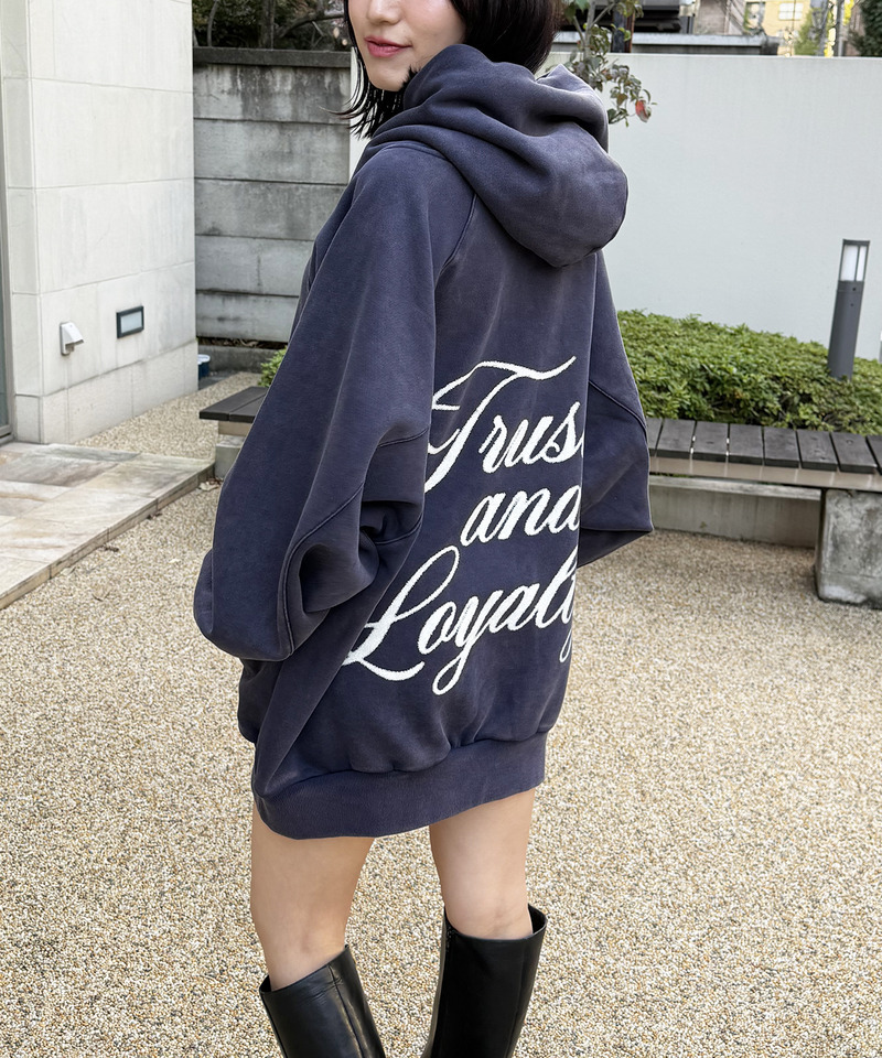 ピグメントドルマンパーカーワンピース 詳細画像 ブルー 1