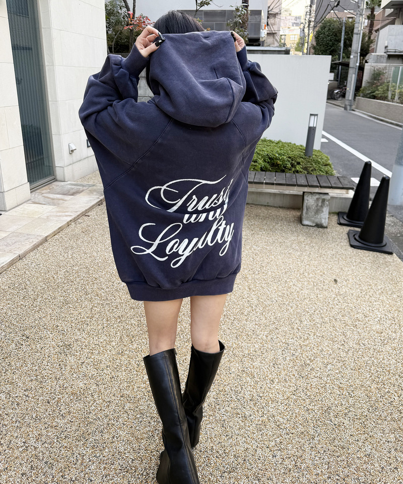 ピグメントドルマンパーカーワンピース 詳細画像 ブルー 5