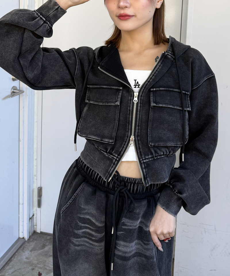 フロストバイオ加工パーカー 詳細画像 ブラック 1