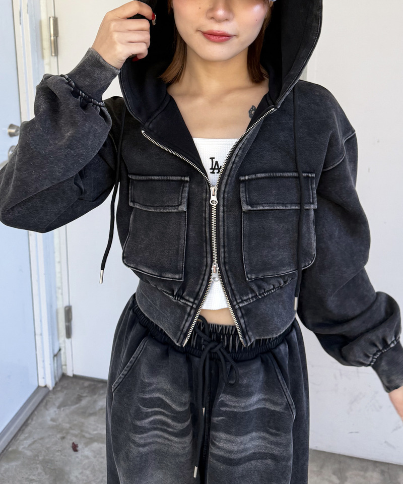 フロストバイオ加工パーカー 詳細画像 ブラック 4