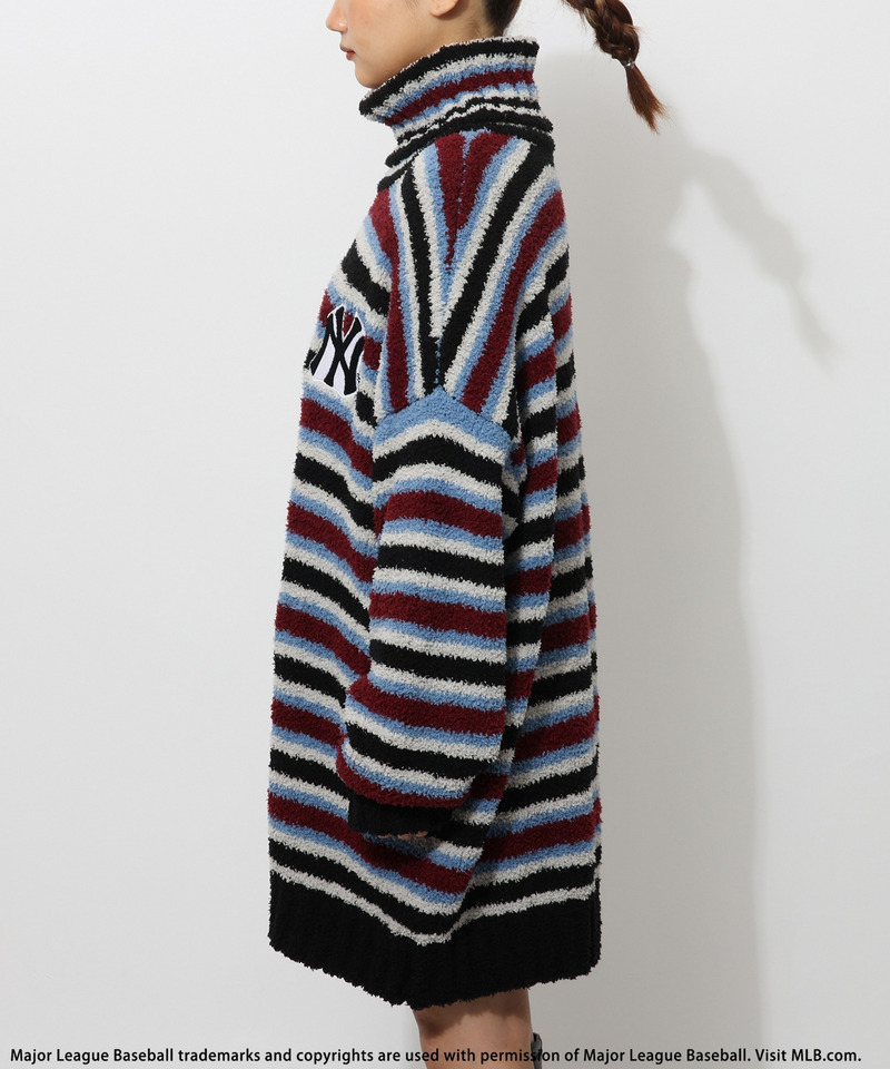 【MLB】ワッペン刺繍ロゴブークレニットワンピース 詳細画像 配色 5