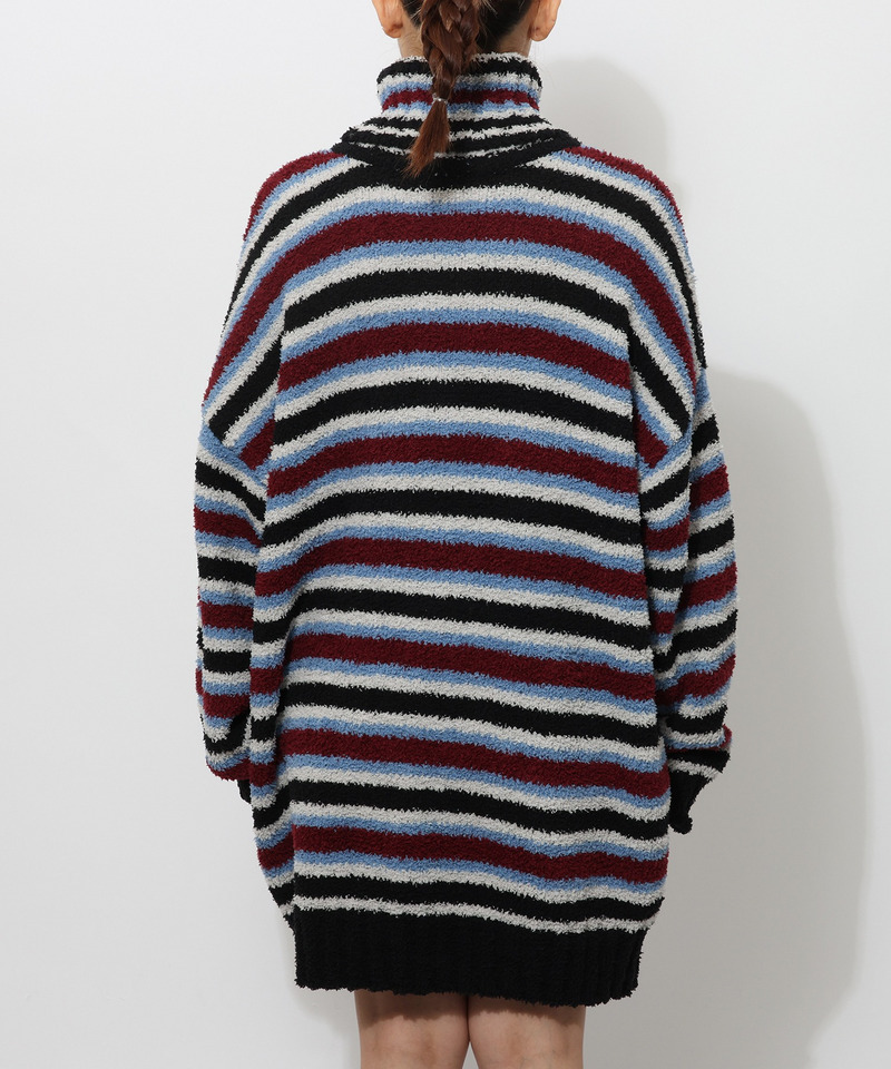 【MLB】ワッペン刺繍ロゴブークレニットワンピース 詳細画像 配色 6