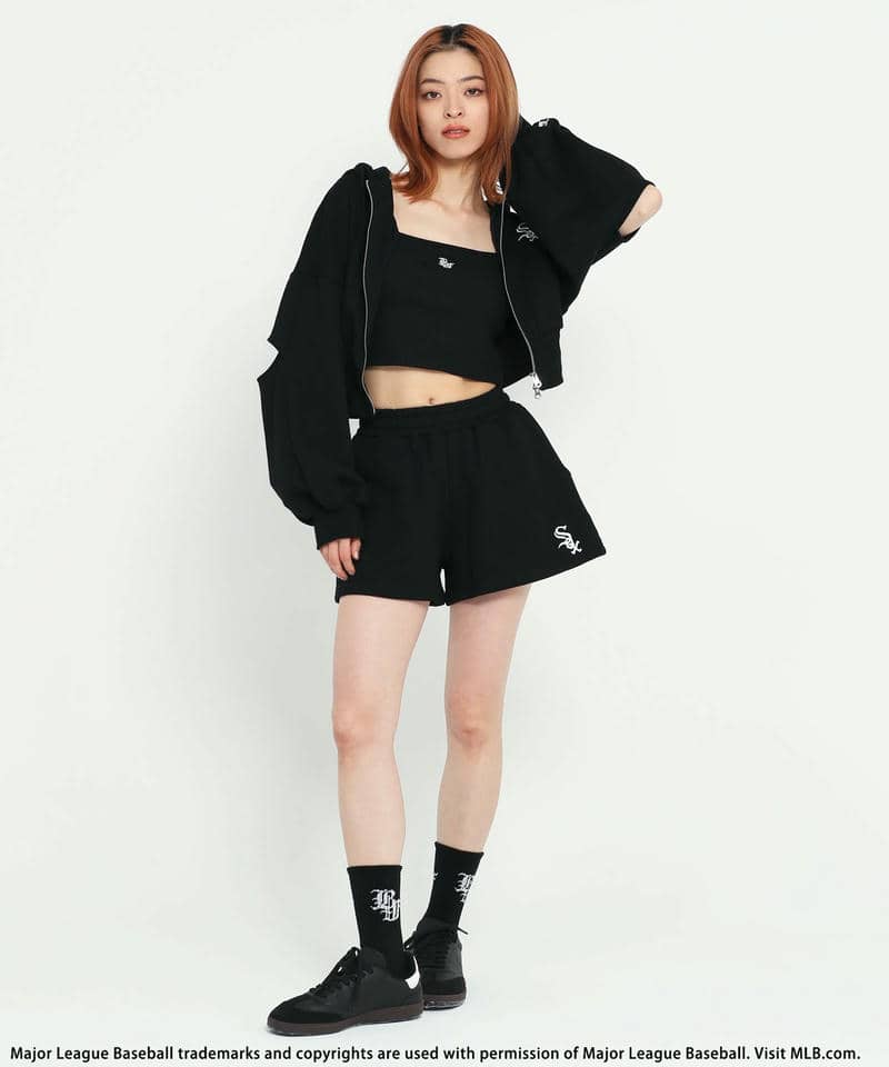 【MLB】ZIPロゴフーディーセットアップ 詳細画像 ブラック 4