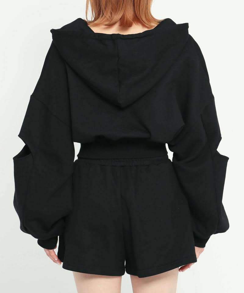 【MLB】ZIPロゴフーディーセットアップ 詳細画像 ブラック 8