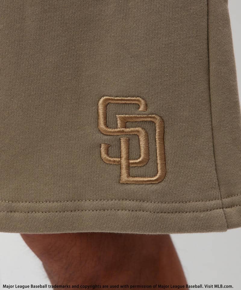 【MLB】3Dロゴ刺繍スウェットハーフパンツ 詳細画像 ブラウン 9