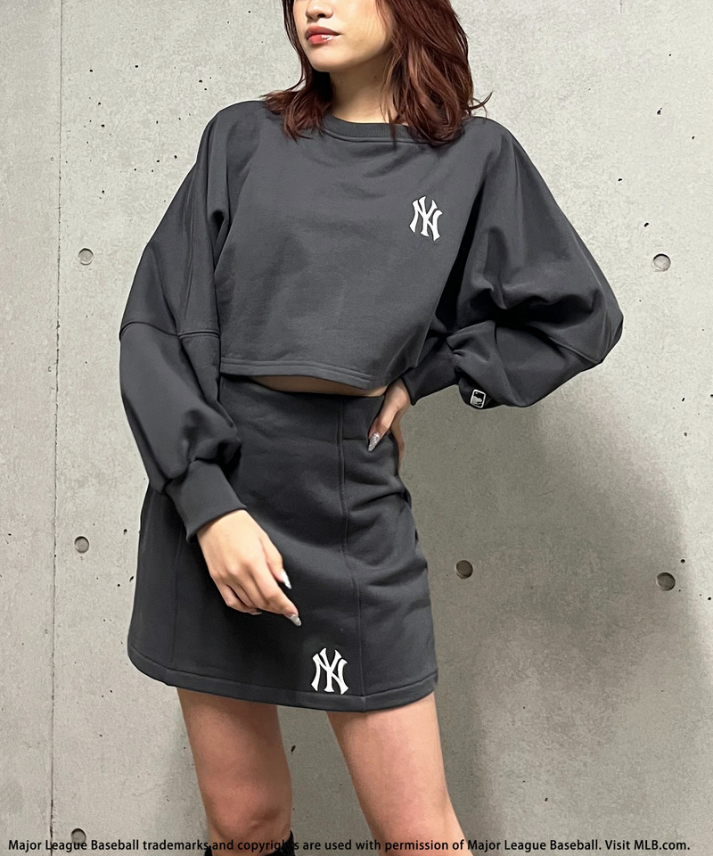 【MLB】刺しゅうロゴドルマンスカートセットアップ 詳細画像 ブラック 4