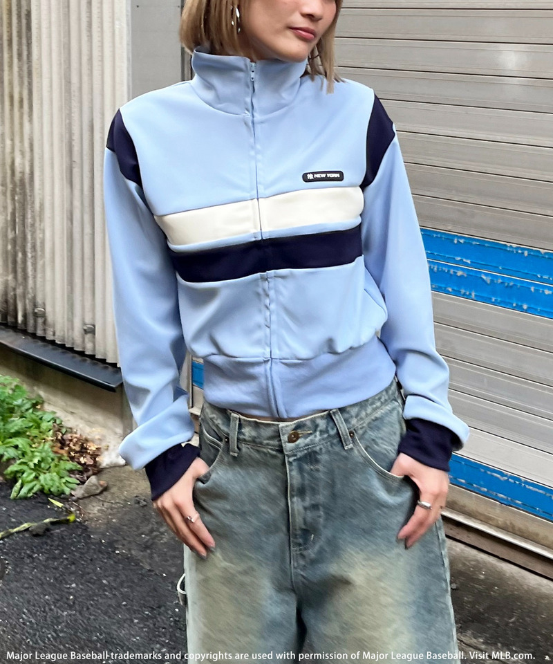 【MLB】シリコンワッペンロゴトラックジャケット 詳細画像 ブルー 3